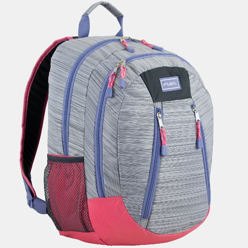 Stripe Heather Coral Denim