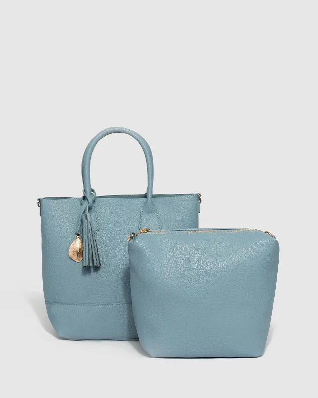 Bags With Seasonal Sales Blue Achala Tassel Tote Bag