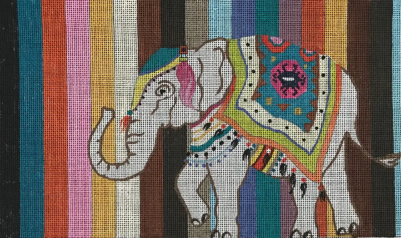 Seasonal Sale Bags CL013 Elephant on Stripes Clutch