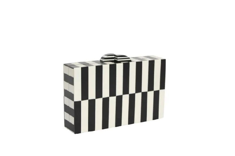 Eco-Friendly Bags With Promotions Striped Box Clutch