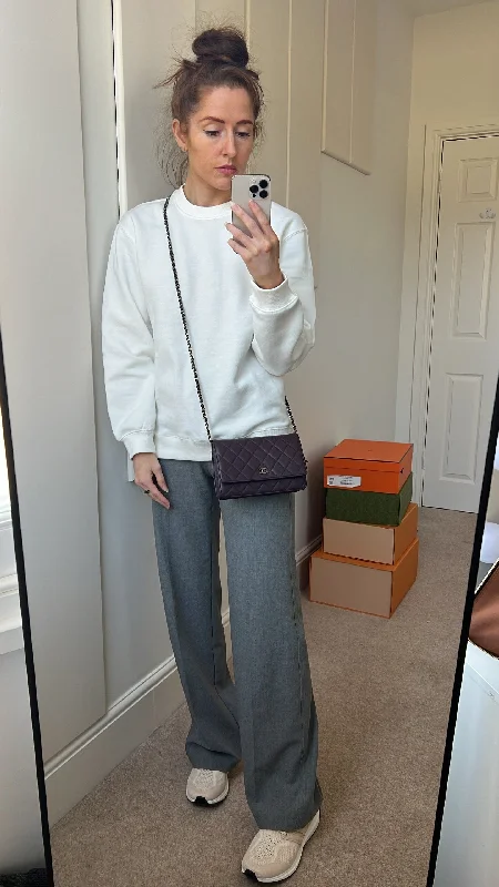 Limited-Time Offer On Trendy Bags Chanel Aubergine Lambskin Wallet on Chain