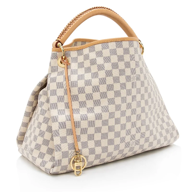 Sleek And Seasonal Sale Bags Louis Vuitton Damier Azur Artsy MM Shoulder Bag (SHF-naUphr)