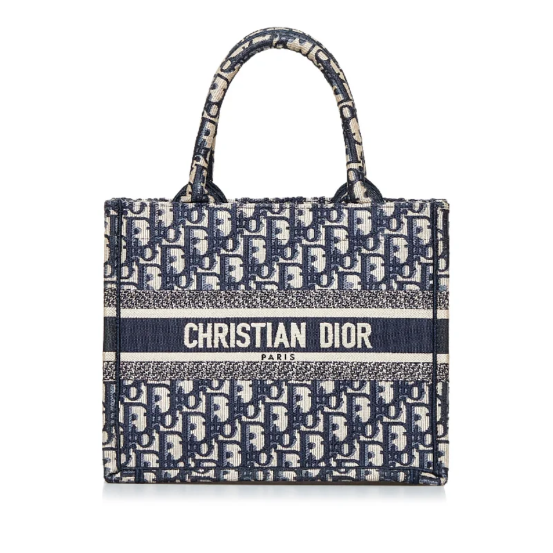 Affordable Bags For Budget Shoppers Dior Book Tote Small Blue Oblique Canvas