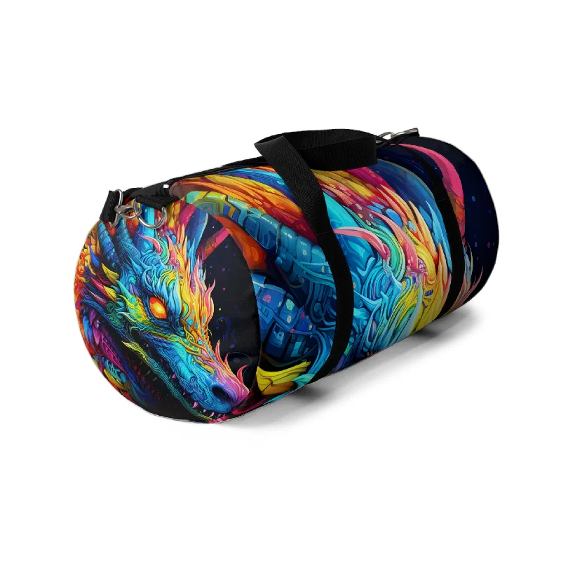 Urban Bags For City Life And Streetwear Fashion Duffel Bag - Neon Dragon